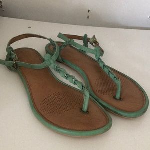 green sandals